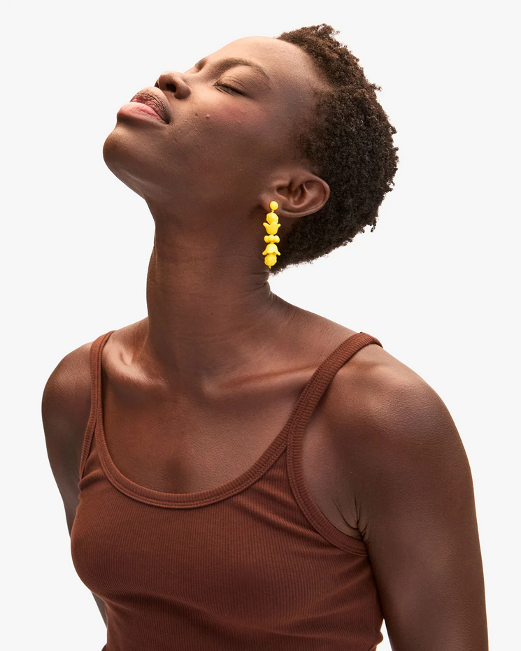 Clare V. Le Jardin Earrings in Yellow CV6
