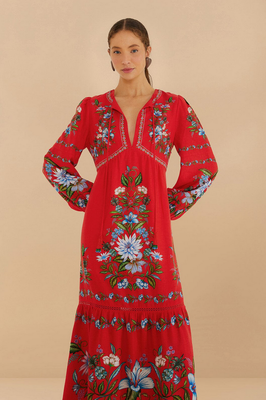Farm Rio Sweet Bloom Bouquet Midi Dress
