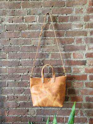 Kingdom Leather Horween Mini Tote with Strap in Natural