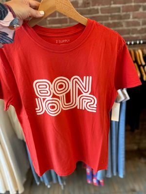Z Supply Bonjour Boyfriend Tee