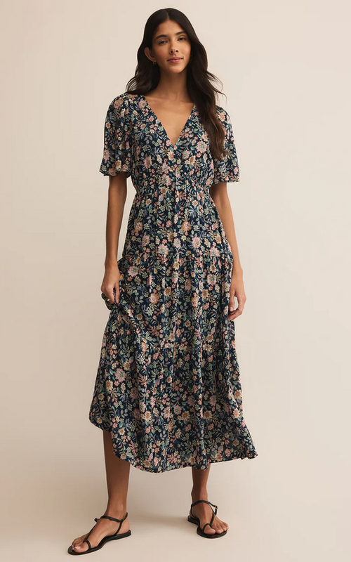 Z Supply Kat Printed Midi Dress