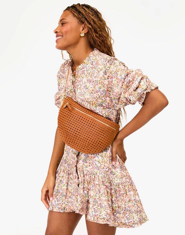 Clare V. Grande Fanny in Tan Rattan