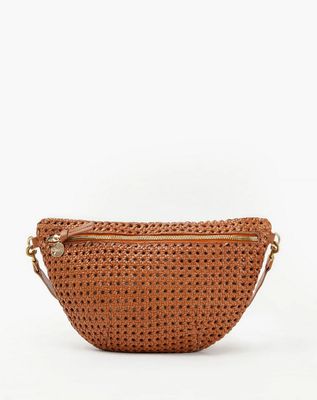 Clare V. Grande Fanny in Tan Rattan