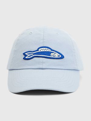 Clare V. Baseball Hat in Sardine Patch Baby Blue