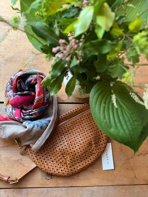 Clare V. Grande Fanny in Tan Rattan
