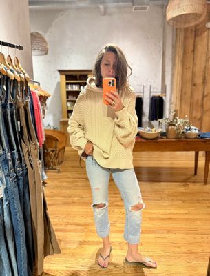 Free People Explorer Cable Hoodie