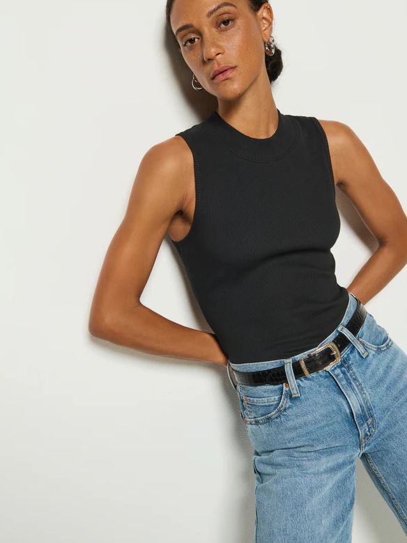 Nation LTD Joan Sleeveless Mock Neck (Two Colors)