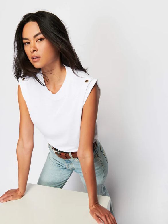 Nation LTD Marina Muscle Tee w/Shoulder (Two Colors)