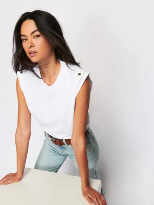 Nation LTD Marina Muscle Tee w/Shoulder (Two Colors)