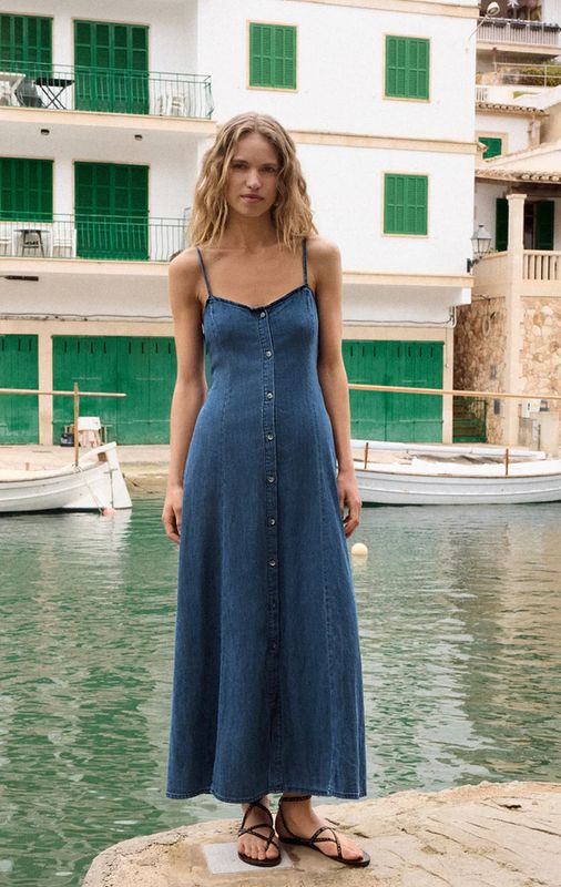 Z Supply Angel Eyes Denim Midi Dress