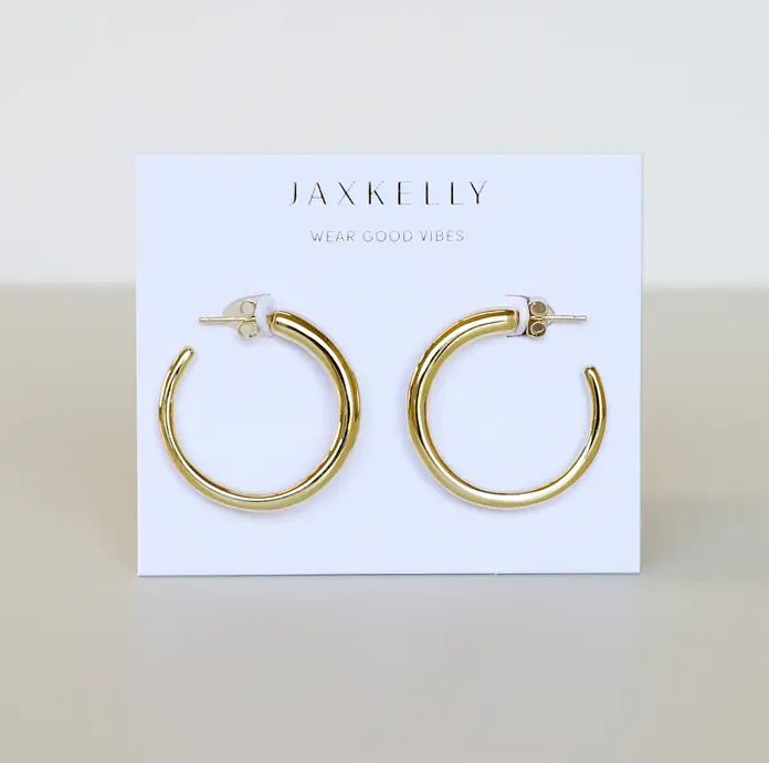 Jax Kelly Everyday Gold Hoop Earrings Medium JX27