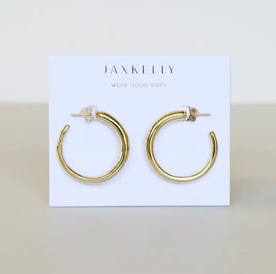 Jax Kelly Everyday Gold Hoop Earrings Medium JX27