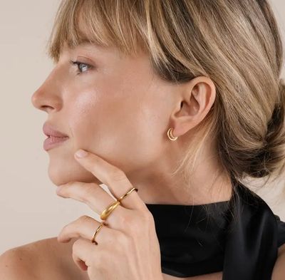 Jax Kelly Gold Hoop Double Earrings JX28