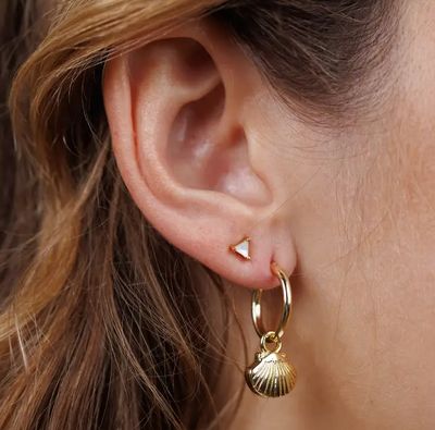 Jax Kelly Seashell Hoop Earrings JX30