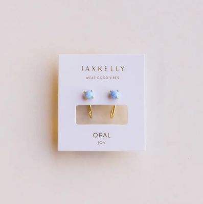 Jax Kelly Fire Opal Huggie Earrings JX31