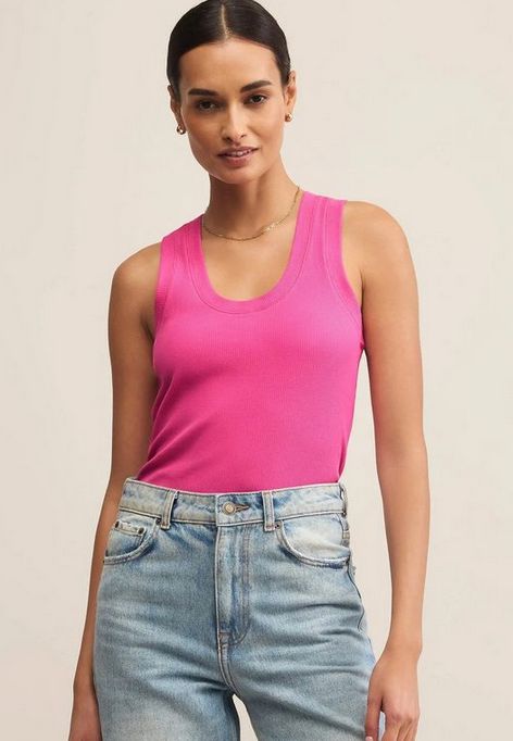 Z Supply Sirena Rib Tank in Island Pink