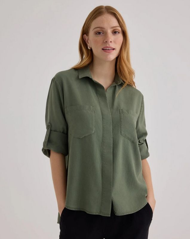 Bella Dahl Split Back Button Down (Two Colors)