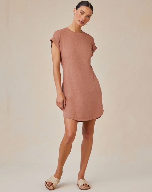 Bella Dahl Roll Sleeve T-Shirt Dress