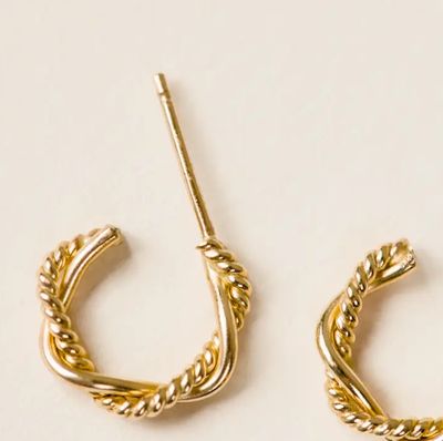 Able Braided Gold Filled Mini Hoops