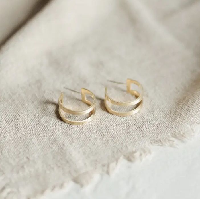 Commonform Double Hoops Brass CF16