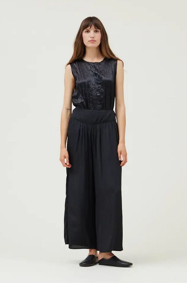 Grade &amp; Gather Wide Satin Pants (Two Colors)