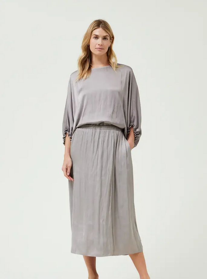 Grade &amp; Gather Overlap Satin Skirt