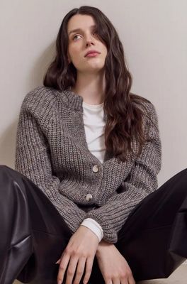 Grade &amp; Gather Opened Neck Button Cardigan