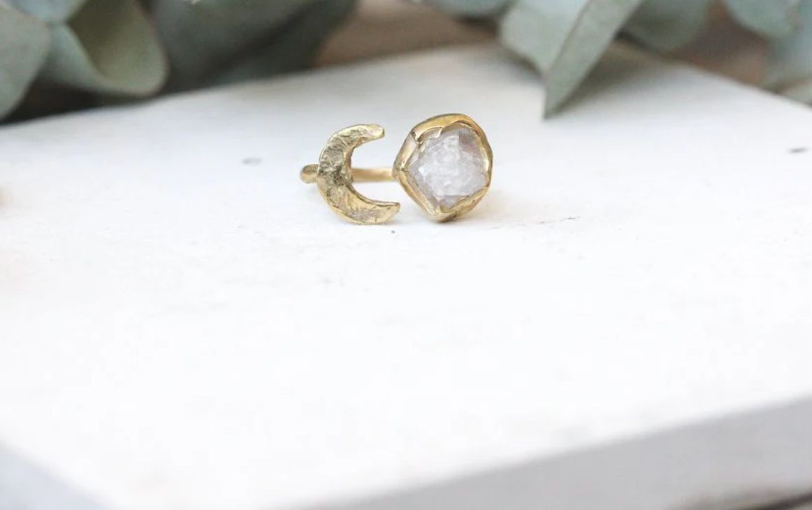 Emilie Shapiro Wax &amp; Wane Ring Size 7.5 ES55