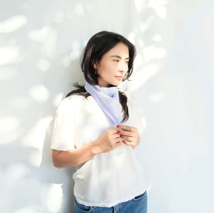 Elana Gabrielle Tides Bandana in Stone on Natural EG10