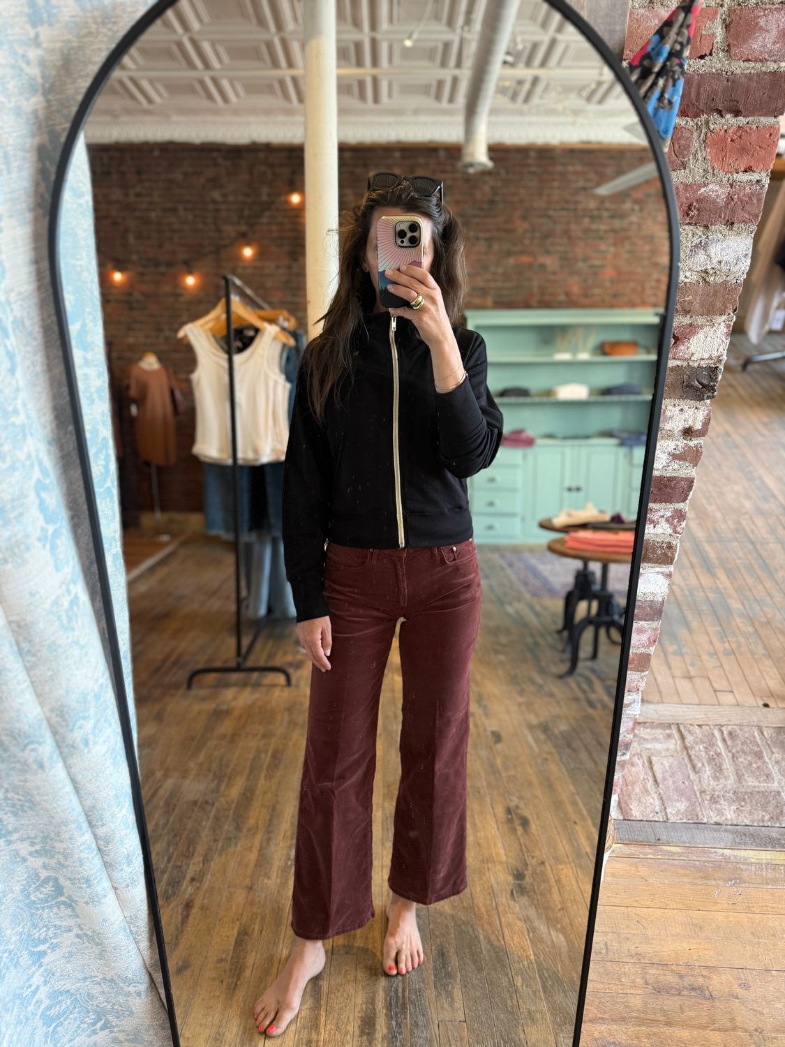 Mother The Mid Rise Maven Sneak in Hopscotch Aztec