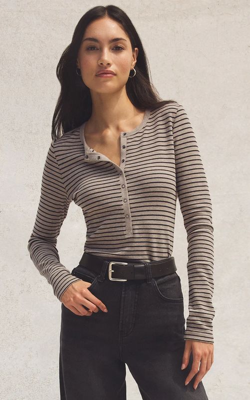 Z Supply Stella Stripe Henley (Two Colors)