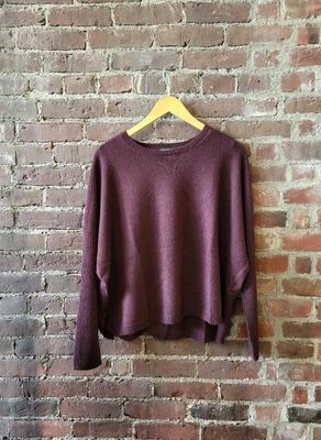 Estheme Cashmere Plum Crew Sweater