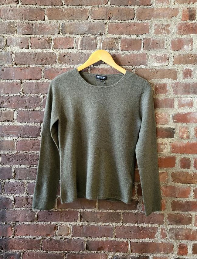 Estheme Cashmere Basic Crew (Two Colors)