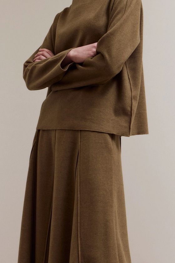 Grade &amp; Gather Mock Neck Loose Fit Sweater (Two Colors)