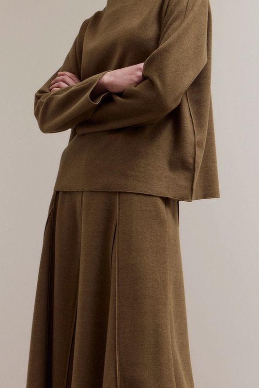 Grade &amp; Gather Mock Neck Loose Fit Sweater (Two Colors)