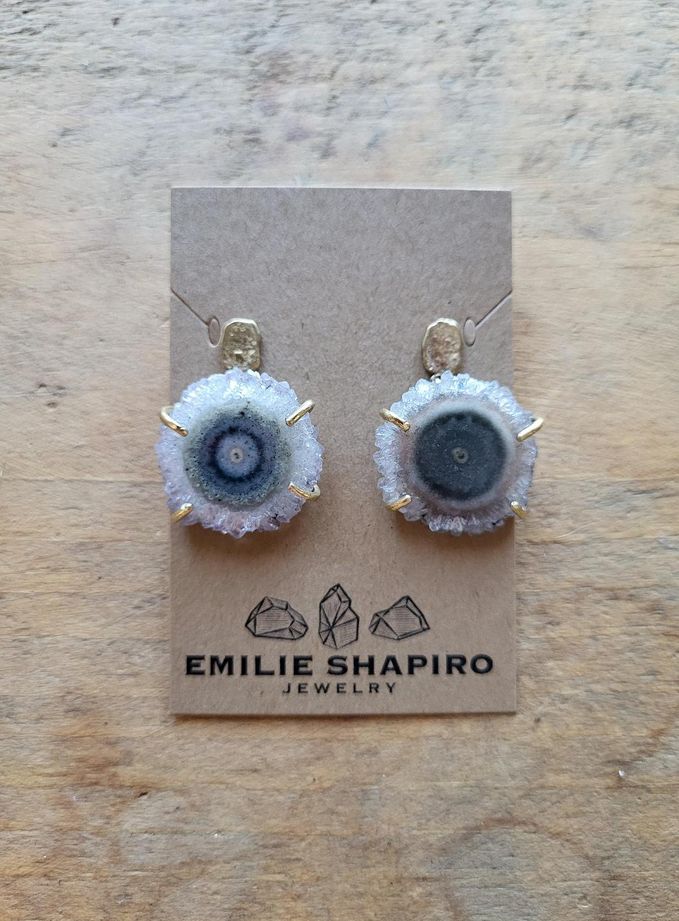 Emilie Shapiro Stalactite Slice Earrings ES45