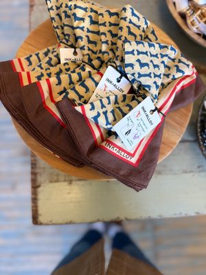 Ink + Alloy Olivia Square Scarf Dachshund Print IA76