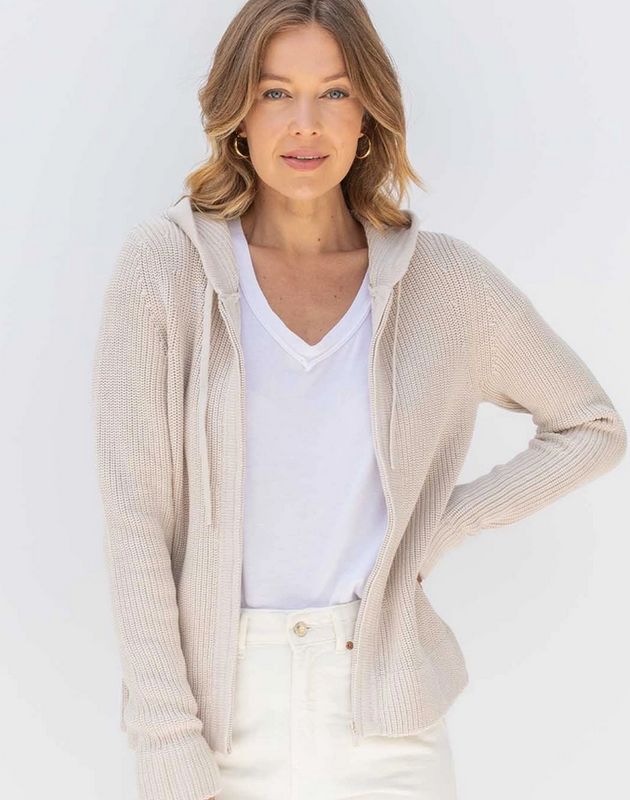 Pura Cashmere Cotton Fisherman Hoodie