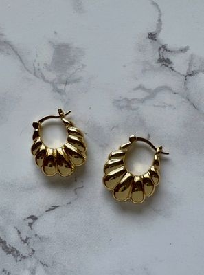 Jessica Matrasko Jewelry Honey Croissant Hoop Earrings JM23