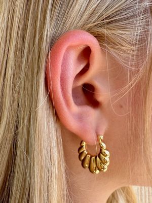 Jessica Matrasko Jewelry Honey Croissant Hoop Earrings JM23