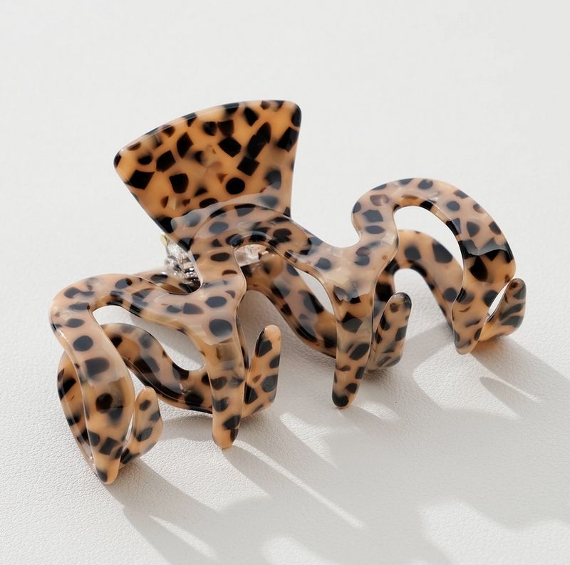 Adorro Wild Leopard Wave Large Claw Clip AD103