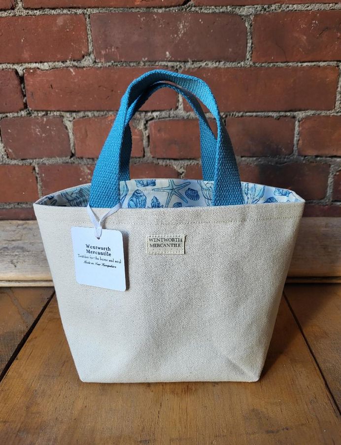 Wentworth Mercantile Seashell Canvas Mini Tote