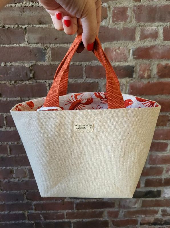 Wentworth Mercantile Lobster Canvas Mini Tote