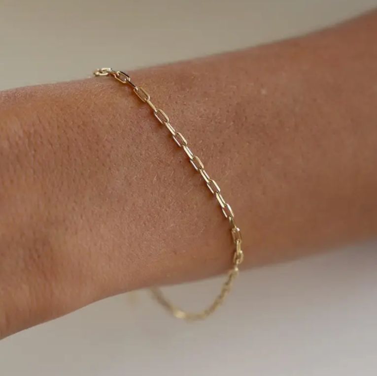 Katie Waltman Jewelry Miniature Paperclip Chain Bracelet KW47