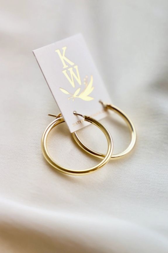 Katie Waltman Jewelry Large Gold Filled Hoops KW58