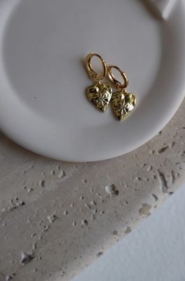Katie Waltman Jewelry Starburst Heart Huggies KW60