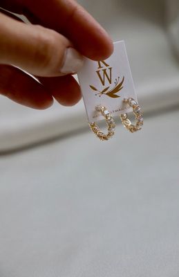 Katie Waltman Jewelry Stella CZ Eternity Hoops KW57