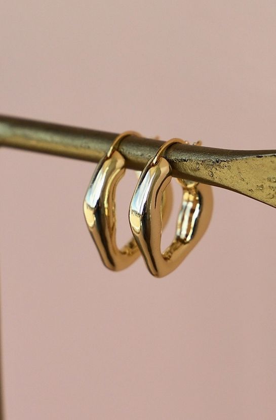 Katie Waltman Jewelry Organic Gold Hoops KW61