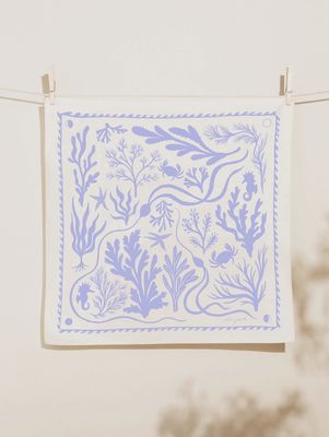 Elana Gabrielle Tides Bandana in White on Stone EG14