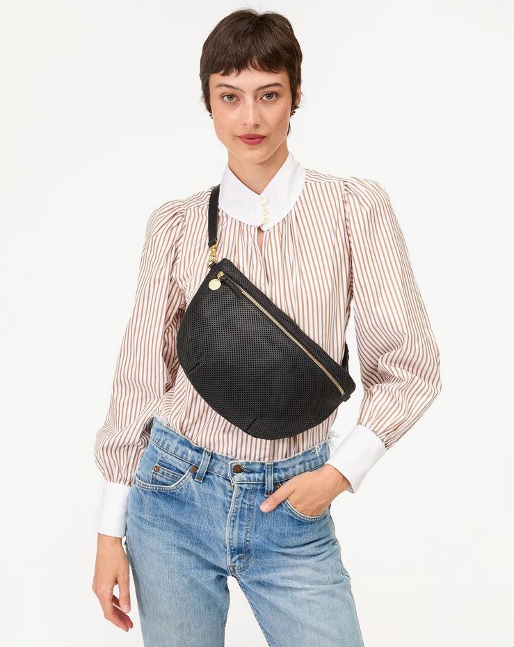 Clare V. Grande Fanny in Black Perf